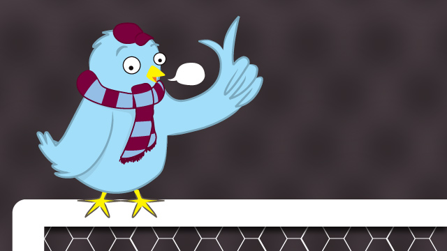 Follow Villa on Twitter for news, pictures, videos and film fun