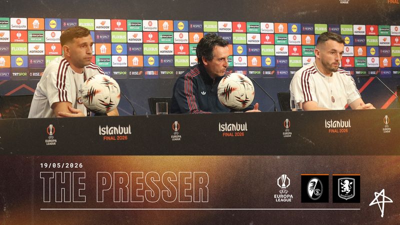 EUROPA LEAGUE FINAL PRESS CONFERENCE | Unai Emery, John McGinn and Emi Martínez on  SC Freiburg Challenge
