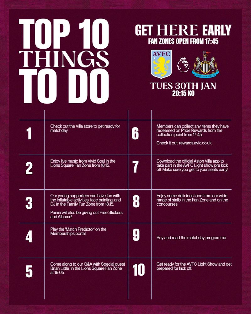 Aston Villa v Newcastle United Aston Villa v Newcastle United