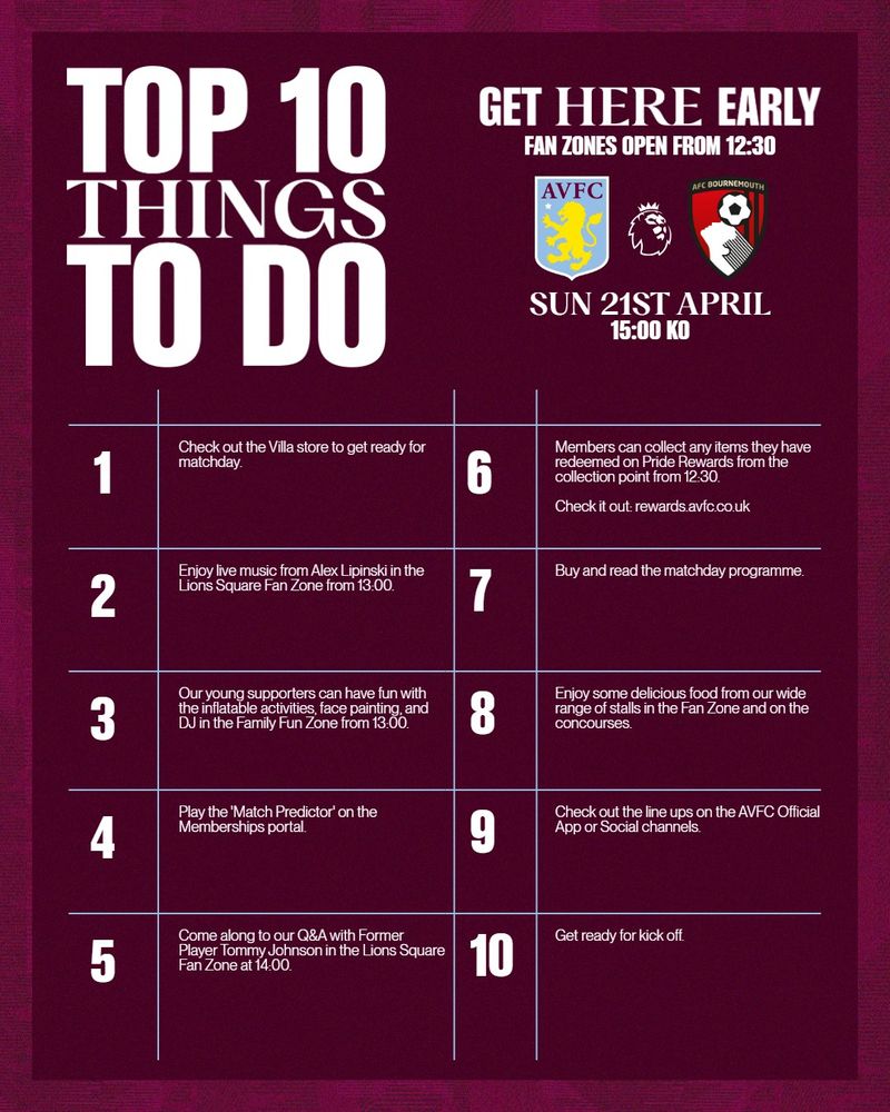Aston Villa v AFC Bournemouth Aston Villa v AFC Bournemouth