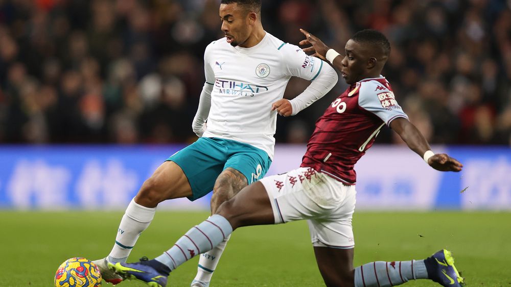 Aston Villa take on Manchester City in the Premier League.