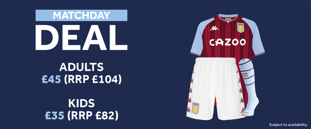 Aston Villa v Southampton matchday deal Aston Villa v Southampton matchday deal