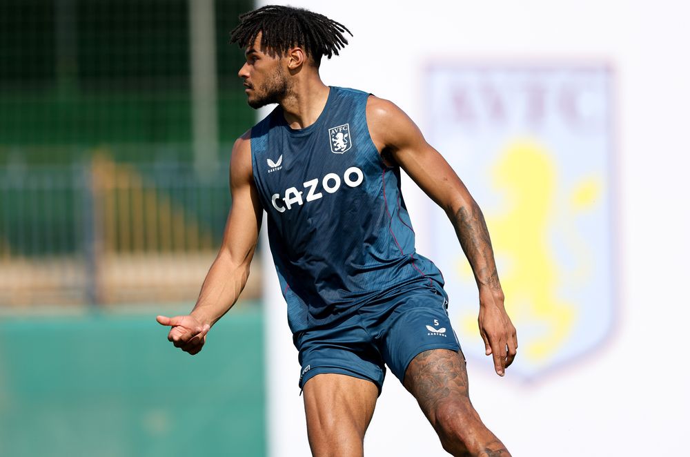 Aston Villa training in Dubai day one Aston Villa training in Dubai day one