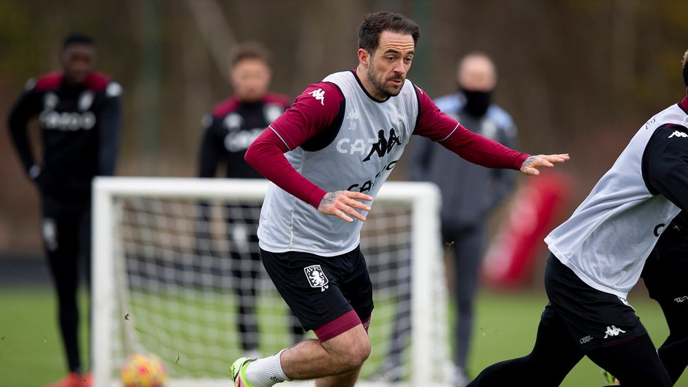 Aston Villa train ahead of this weekend's game against Liverpool.