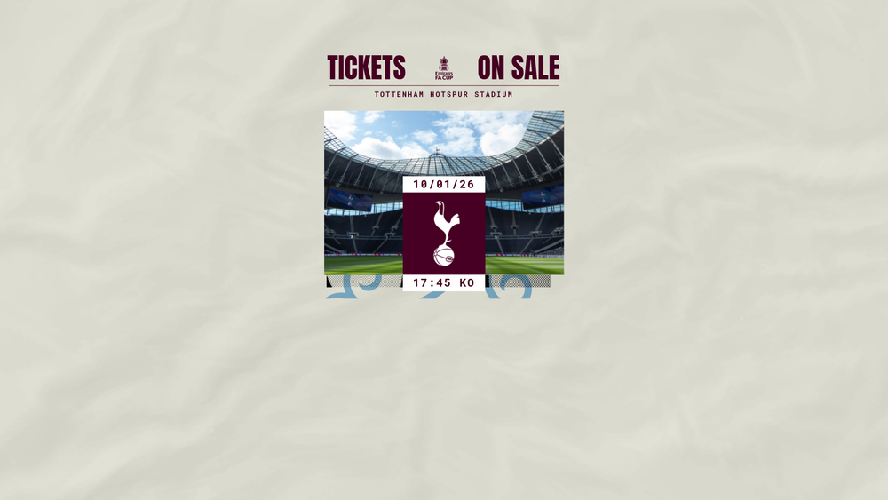 Tottenham Hotspur FA Cup ticket details - Aston Villa Football Club
