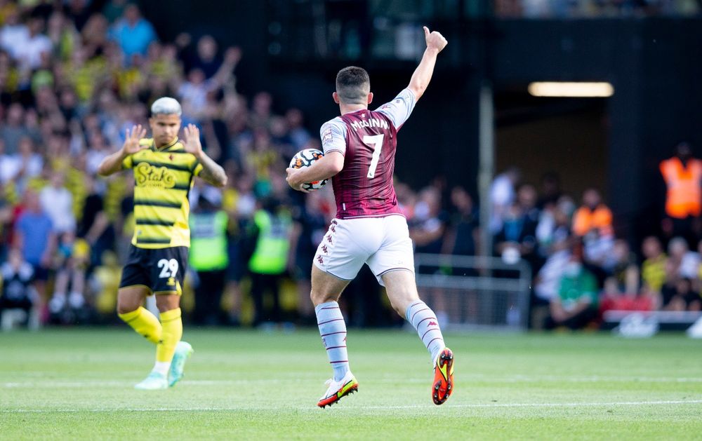 Watford v Aston Villa in the Premier League.