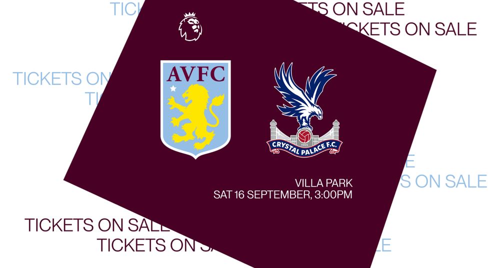 Crystal Palace ticket details Aston Villa
