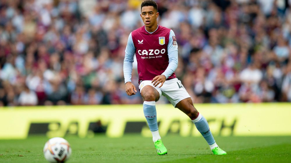 Aston Villa versus Manchester City in the Premier League. 