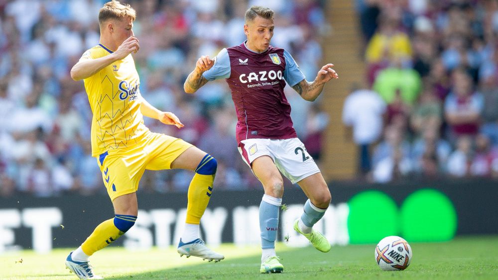 E32.jpg Aston Villa face Everton in the Premier League.