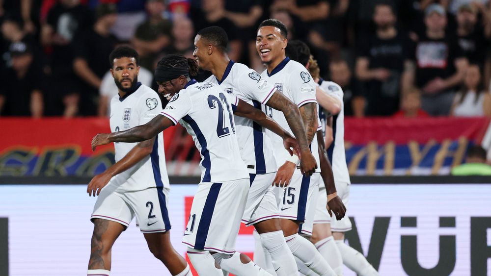 Konsa scores his first goal for England