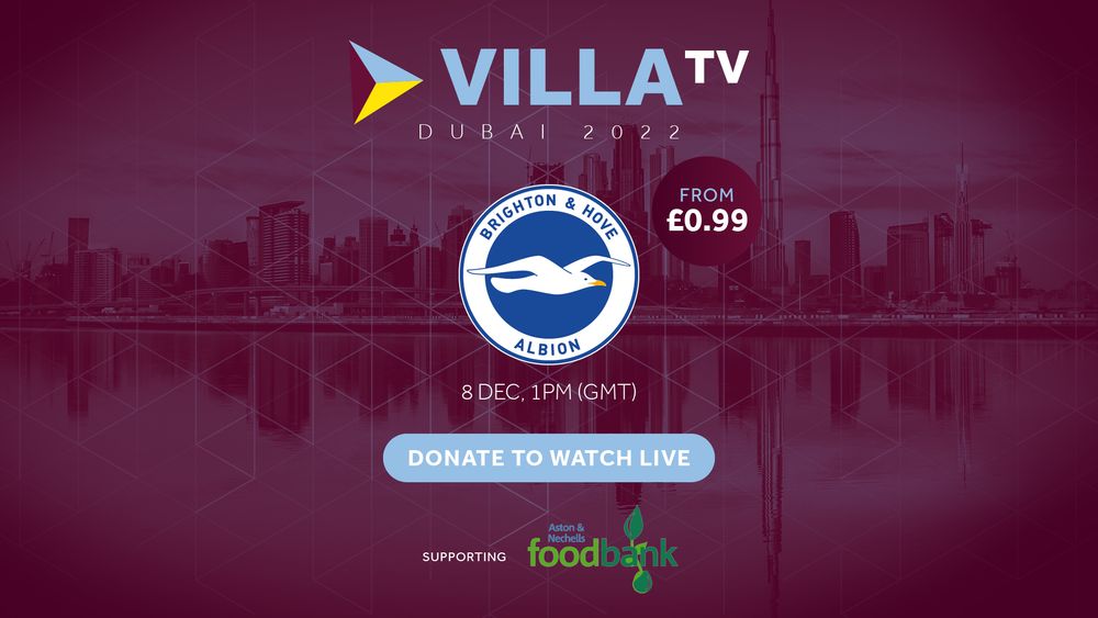 Aston Villa V Brighton Live On VillaTV | Aston Villa