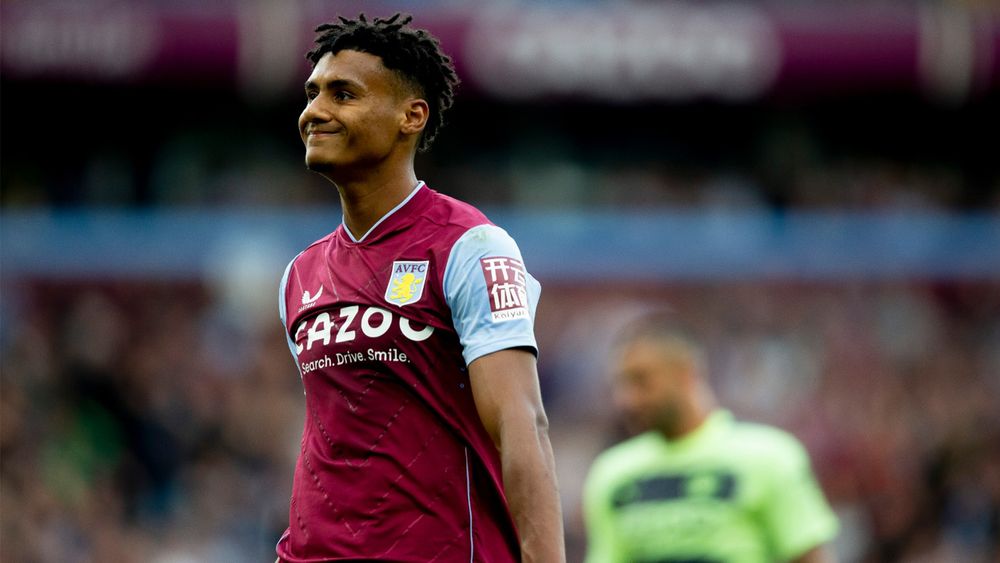 Aston Villa versus Manchester City in the Premier League. 