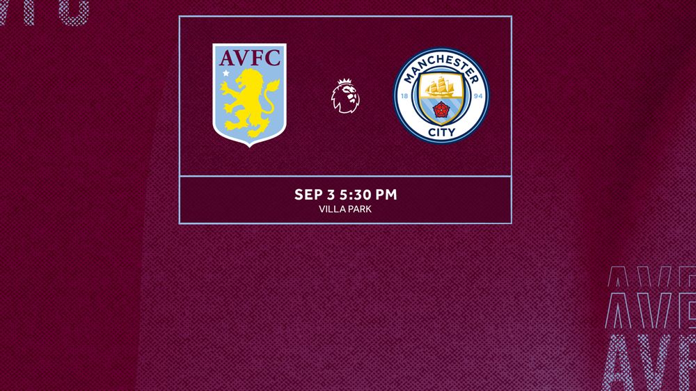 Manchester City ticket details Aston Villa