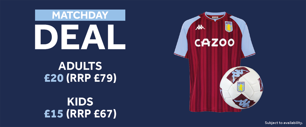 Aston Villa v Tottenham matchday deal Aston Villa v Tottenham matchday deal