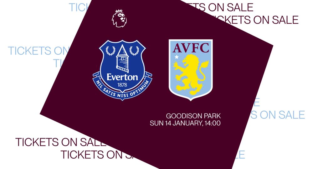 Everton ticket details Aston Villa