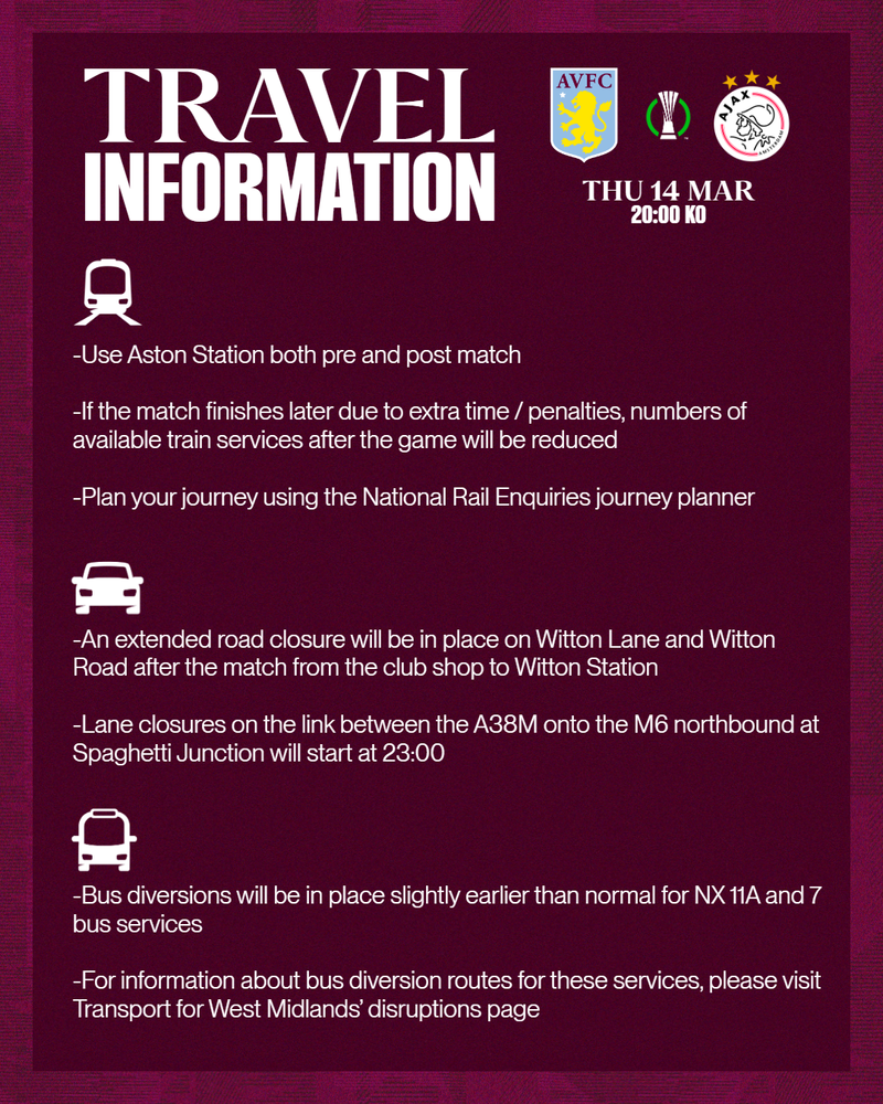 Aston Villa v Ajax Aston Villa v Ajax