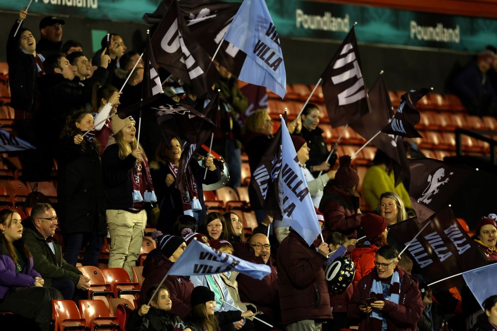 NW3B6178.jpg Supporters waving flags during a game at Poundland Bescot Stadium