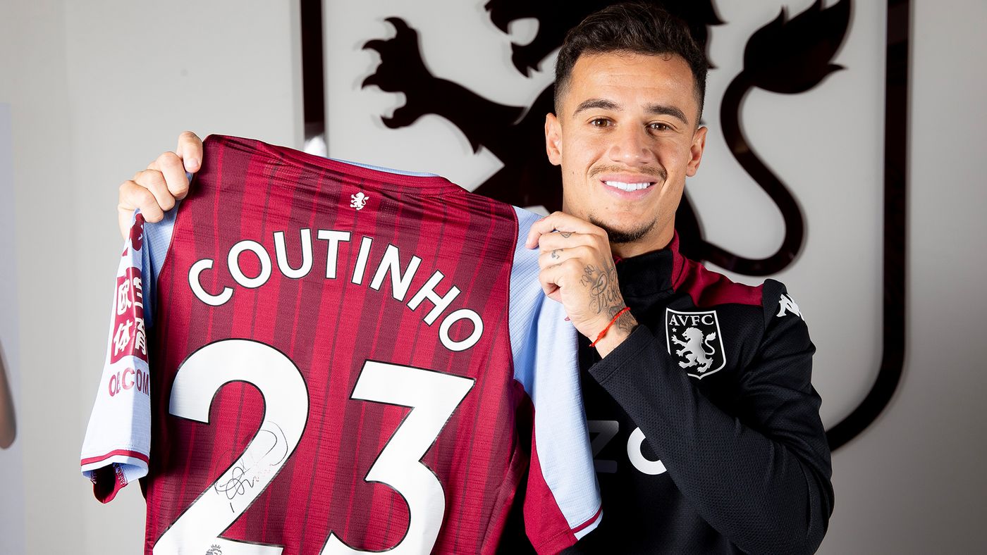 Coutinho Aston Villa Jersey US Adult 2024 Large