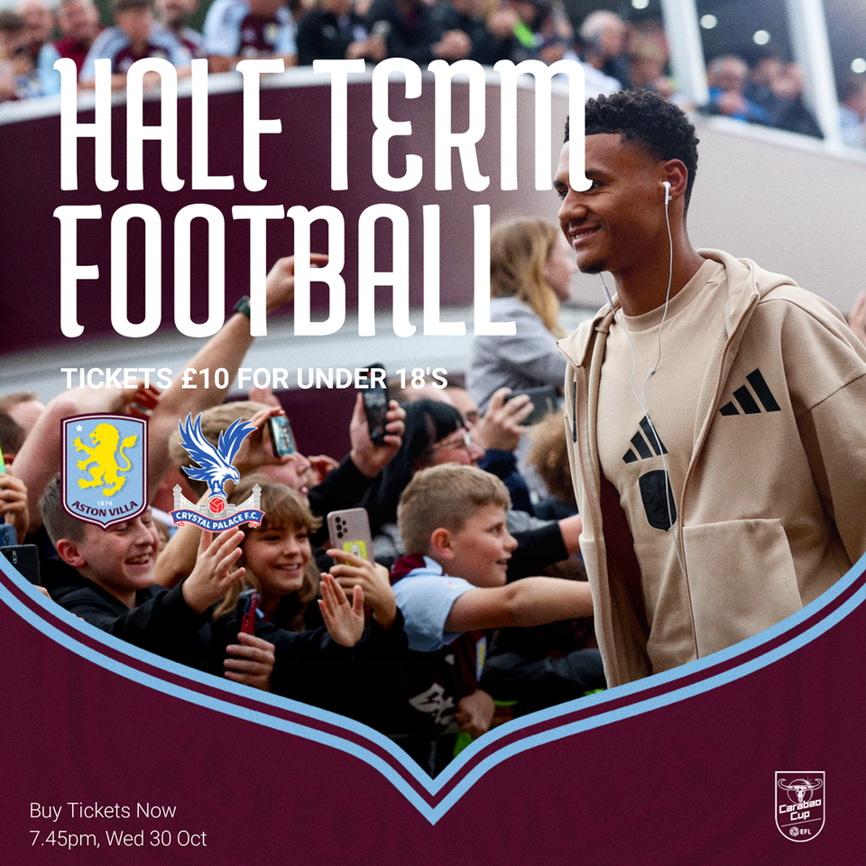 Watch Villa v Palace in Carabao Cup | Aston Villa